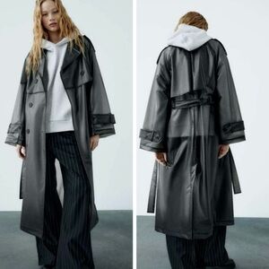 NWT Zara transparent oversized raincoat